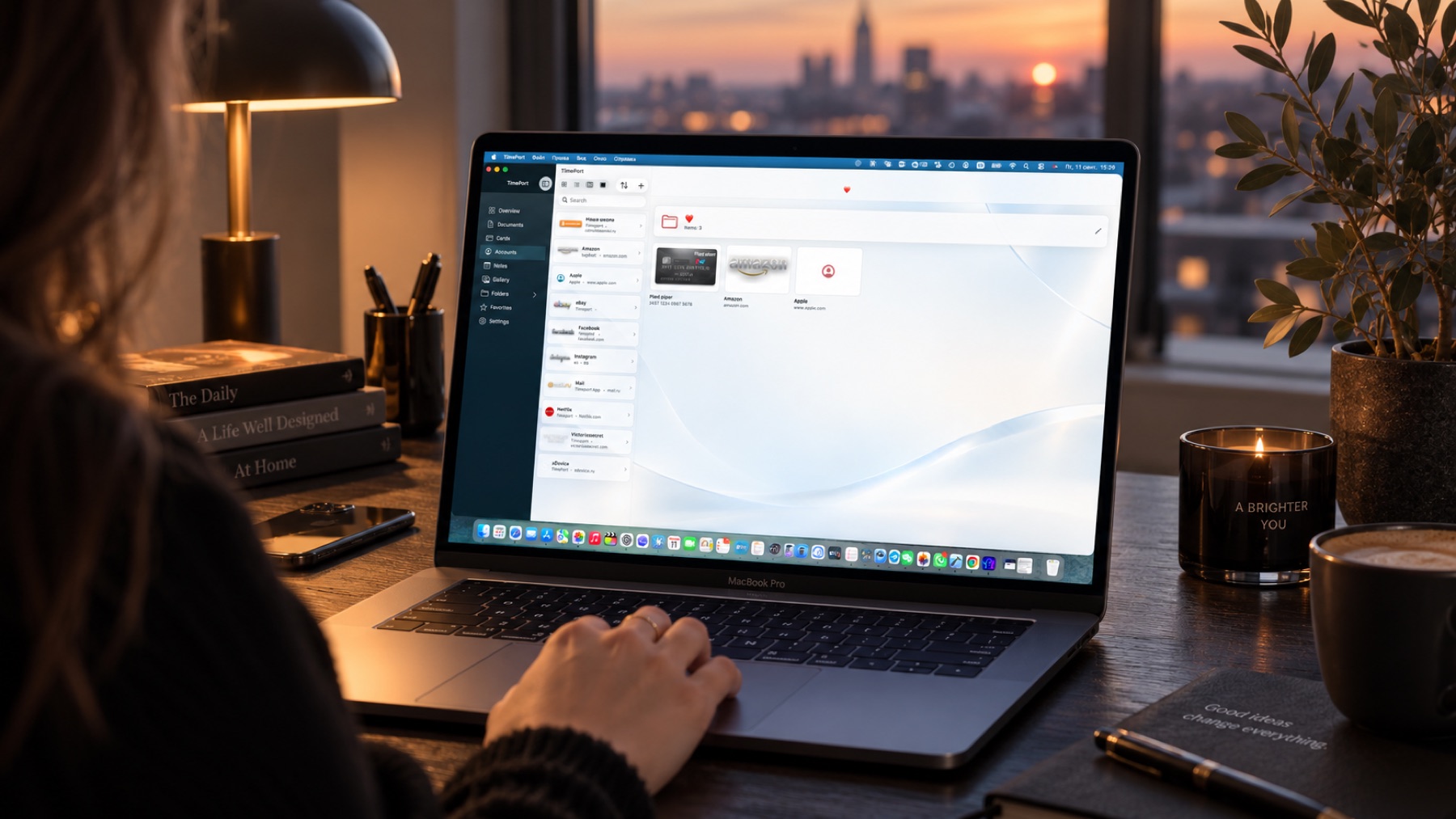 Timeport running on a Mac